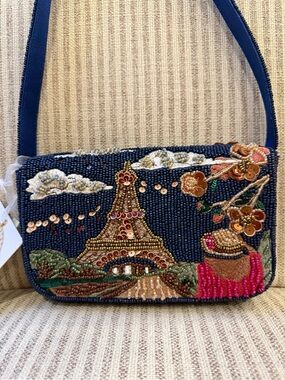 Stunning Made in India Paris beaded bag